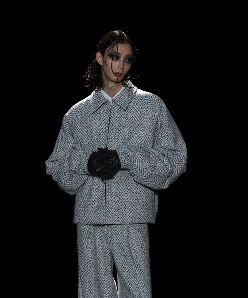 BLAYMORE ジップアップブルゾン S オフホワイト メンズ : ZOZOTOWN