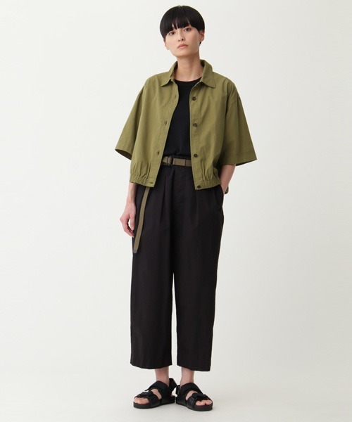 MHL. レディース　シャツ　半袖　II　コットン　麻 MHL. 「MHL.」 半袖シャツ 2 グレー レディース : ZOZOTOWN