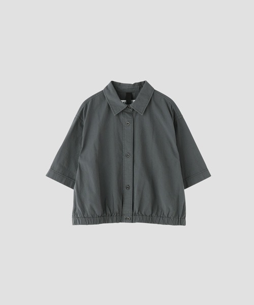 MHL,・コットンリネン半袖シャツ・グレー MHL. 「MHL.」 半袖シャツ 2 グレー レディース : ZOZOTOWN