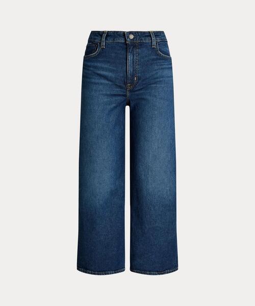 Lauren　Ralph Lauren　ワイドデニム ワイドレッグ クロップド ジーンズ