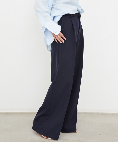 ドゥーズィエムクラス Straight ワイドパンツ 38 Deuxieme Classe（ドゥーズィエムクラス）の「W cross straight