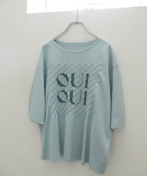 NOMBRE IMPAIR tシャツ ロゴタック刺繍 ボートネックTEE