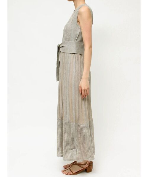【美品・40％オフ】LAGUNAMOONストライプメッシュニットワンピース LAGUNAMOON ワンピース ストライプメッシュニットワンピース
