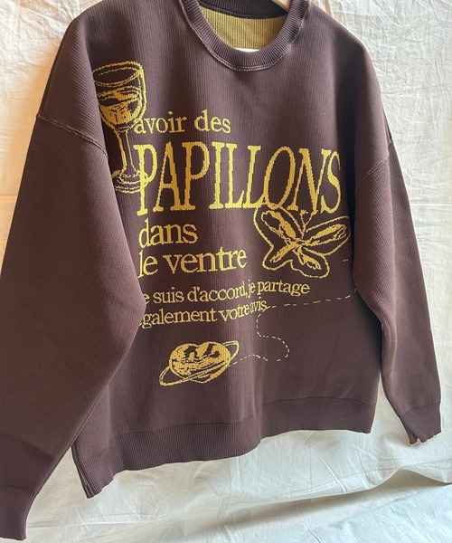 トレーナー スウェット Jumper Papillons レディース メンズ KNT365 トレーナー スウェット Jumper Papillons レディース
