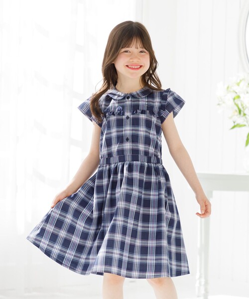 組曲 ワンピース 「110-140cm」プランタンチェック キッズ 子供