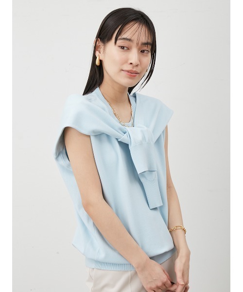 Mila Owen❤︎ノットディテールノースリニットトップス　新品タグ付き セール】ノットディテールノースリニットトップス（ニット