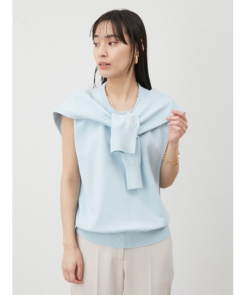 Mila Owen｜ノットディテールノースリニットトップス | Rakuten
