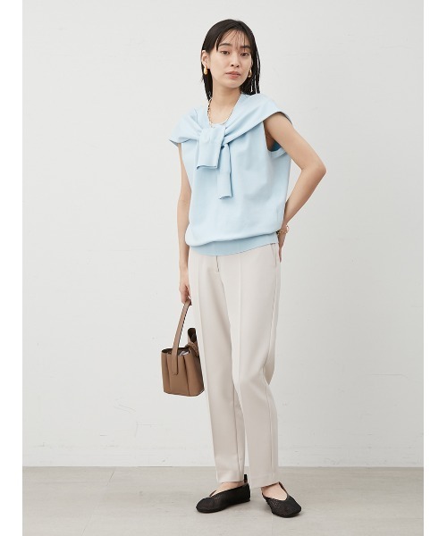 Mila Owen❤︎ノットディテールノースリニットトップス　新品タグ付き ノットディテールノースリニットトップス(ニット)｜トップス