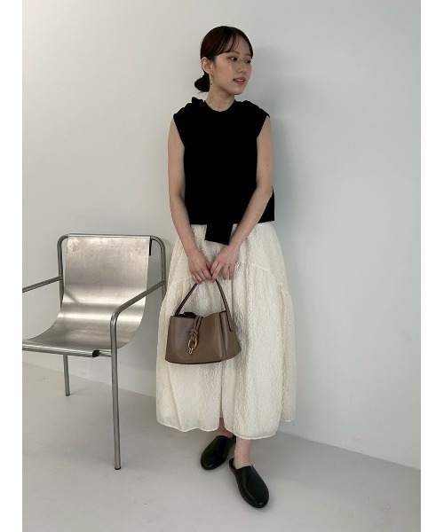 Mila Owen❤︎ノットディテールノースリニットトップス　新品タグ付き Mila Owen ニット セーター ノットディテールノースリニット