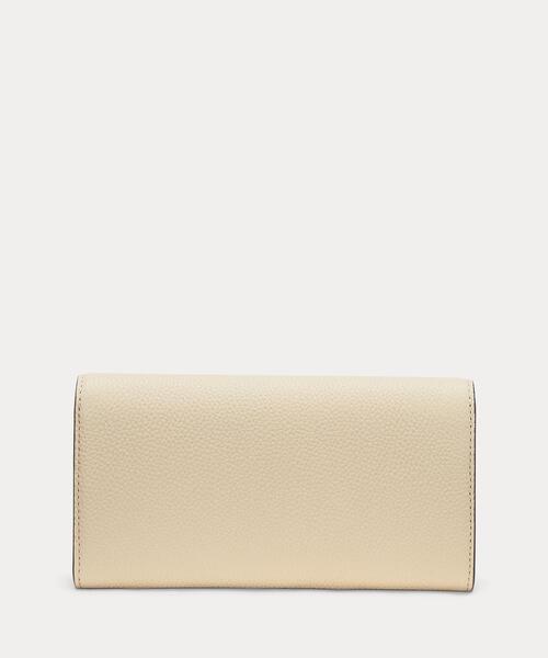ロゴ【Ralph Lauren】Pebbled Large Cameryn フラップ 長財布 LAUREN RALPH 財布 ペブルド ラージ Cameryn フラップ