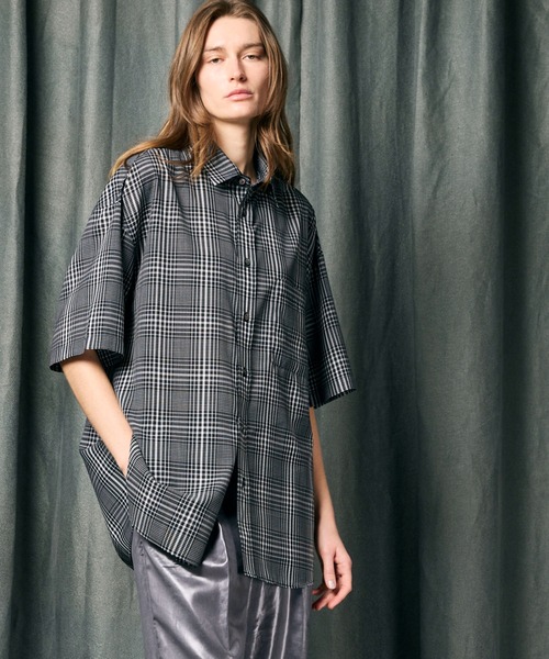 「MAISON SPECIAL」 半袖シャツ M グレー レディース MAISON SPECIAL 「MAISON SPECIAL」 半袖シャツ 1 グレー