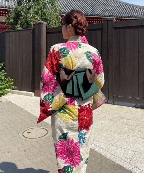 KEITA MARUYAMA（ケイタマルヤマ） 浴衣 × Ameri BEIGE FLOWER YUKATA