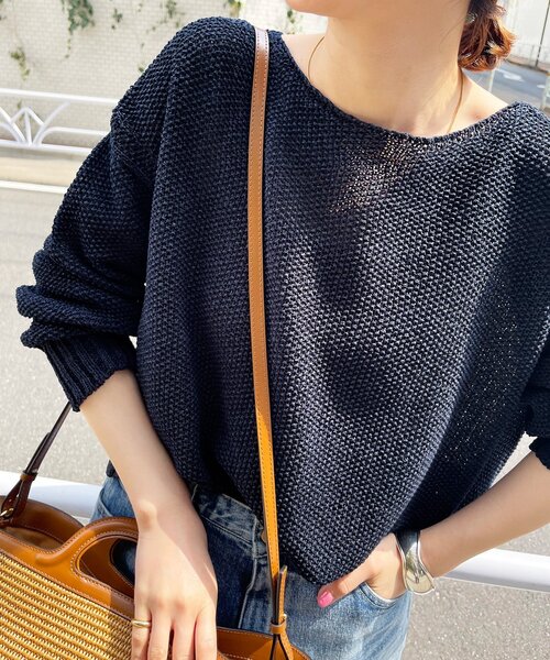 「Spick & Span」 Vネックニット FREE ネイビー レディース Spick＆Span 「Spick & Span」 Vネックニット FREE ネイビー