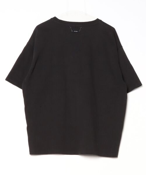 「ADRER」 ワンポイント半袖Tシャツ S ブラック メンズ