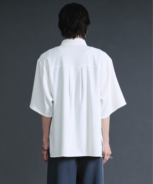 Ellno Loset（エルノロゼット） シャツ サテンジャガードチャイナ