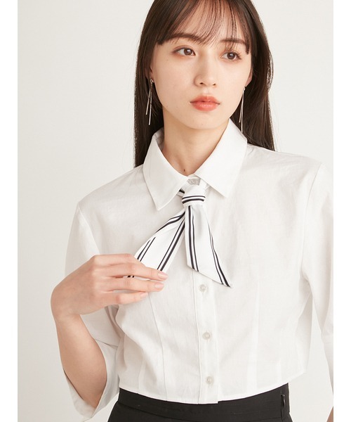 「SNIDEL」 半袖シャツ ONE SIZE ホワイト レディース