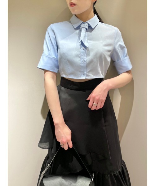 「SNIDEL」 半袖ブラウス ONE SIZE ホワイト レディース SNIDEL 「SNIDEL」 半袖シャツ ONE SIZE ホワイト レディース