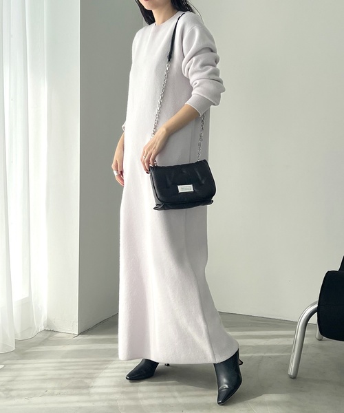 AP STUDIO ニットワンピース 36 グレー レディース : ZOZOTOWN Yahoo