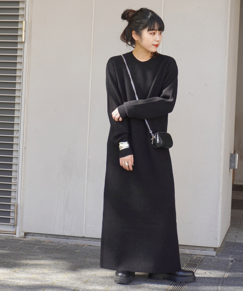 AP STUDIO ニットワンピース 36 グレー レディース : ZOZOTOWN Yahoo
