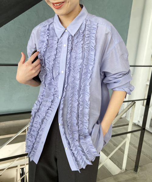 「Spick & Span」 長袖シャツ - ブルー レディース