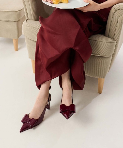 CHARLES ＆ KEITH（チャールズ&キース） パンプス Lu ルー レザーボウ