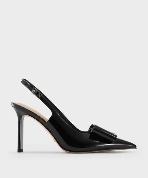 CHARLES & KEITH(チャールズ&キース) パンプス Lu ルー レザーボウ CHARLES & KEITH(チャールズ&キース) パンプス Lu ルー レザーボウ