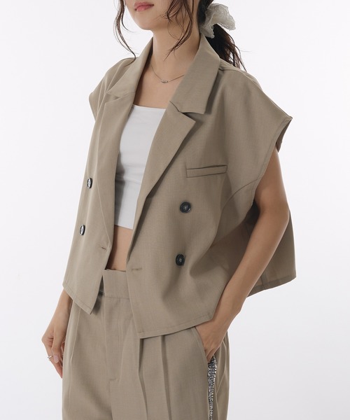MUHET（ミュエータ） ベスト ジレ 「set up可能」sleeveless double