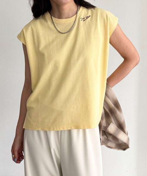 fredy emue tシャツ チェーン刺繍フレンチTシャツプルオーバー