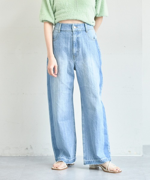 [Kastane] обработка Denim брюки 0 черный женский 