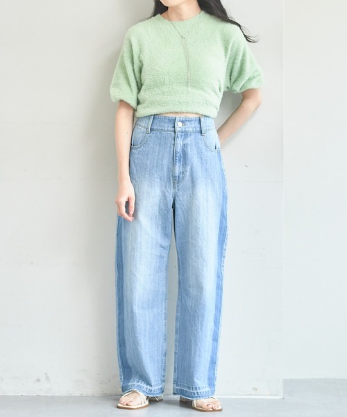 [Kastane] обработка Denim брюки 0 черный женский 
