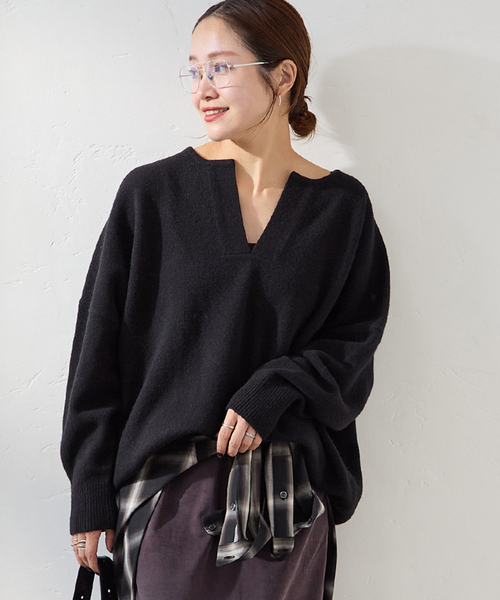美品！2023SS ジャーナルスタンダード　カフタンプルオーバー JOURNAL STANDARD ニット セーター 「WEB限定追加」MUSIC