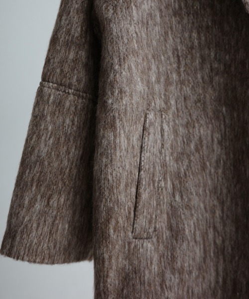 mi。シャギージャケットコート、新品・未使用、完売品 Meiru コート アウター コクーンスリーブシャギージャケットコート