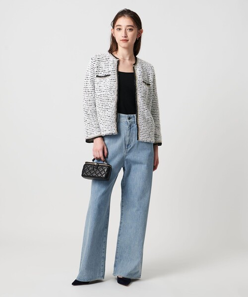 UNITED ARROWS カーディガン ツイード ニット レディース