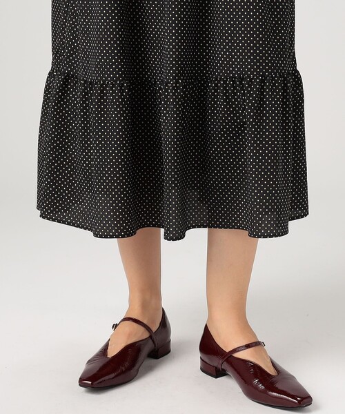 Ballsey（ボールジィ） ワンピース ミニドットプリント ティアード