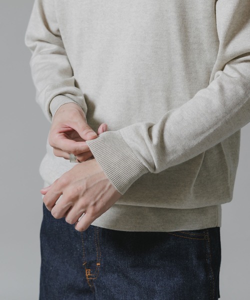 ジョンスメドレー ニット 長袖 シーアイランドコットン グレー Sサイズ