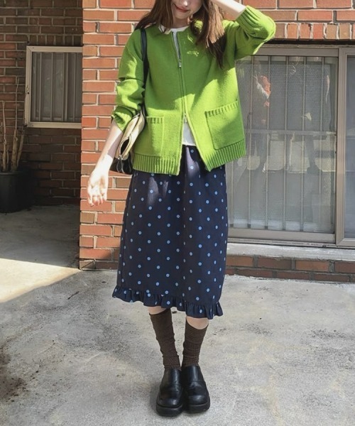 gossip!ロサンゼルス スカート 「Y2Kガーリー」レトロドット×フリル