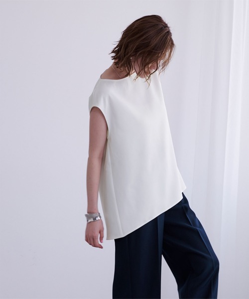 「ur's」 ノースリーブチュニック L ロイヤルブルー レディース_画像6