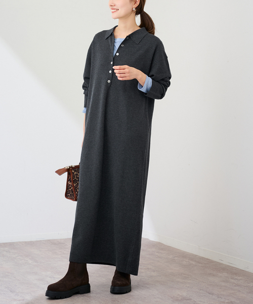 FRAMeWORK（フレームワーク） ワンピース ポロシャツニットワンピース