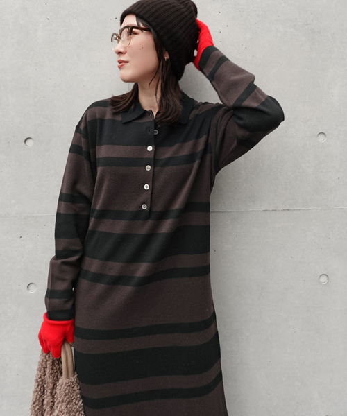 FRAMeWORK（フレームワーク） ワンピース ポロシャツニットワンピース