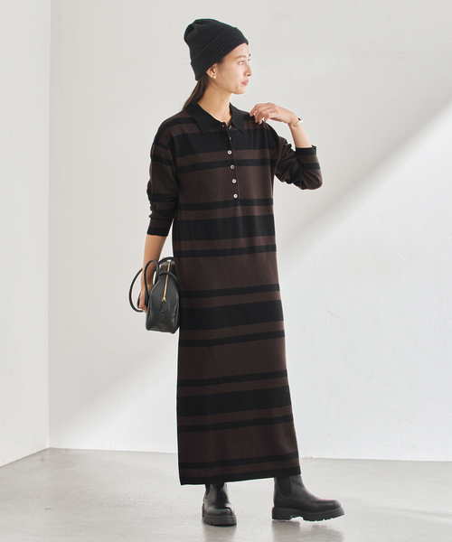 FRAMeWORK（フレームワーク） ワンピース ポロシャツニットワンピース