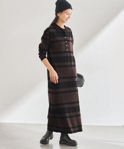 FRAMeWORK（フレームワーク） ワンピース ポロシャツニットワンピース