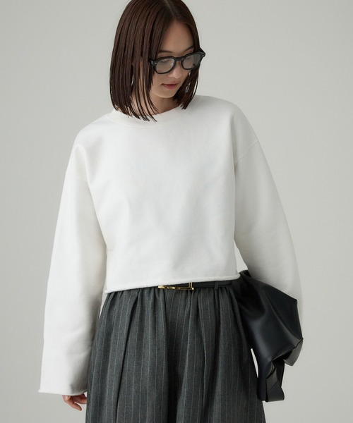 BABYLONE（バビロン） トレーナー スウェット 裏起毛カットオフ