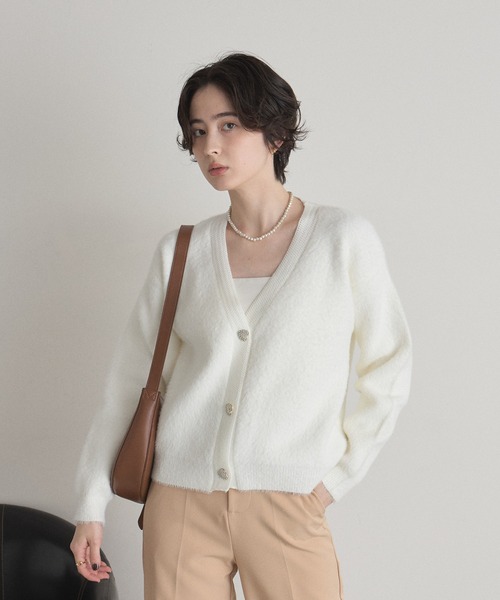 &. NOSTALGIA（ノスタルジア） カーディガン ハートボタンVネック