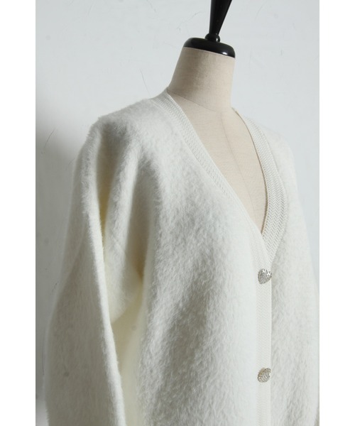 &. NOSTALGIA（ノスタルジア） カーディガン ハートボタンVネック