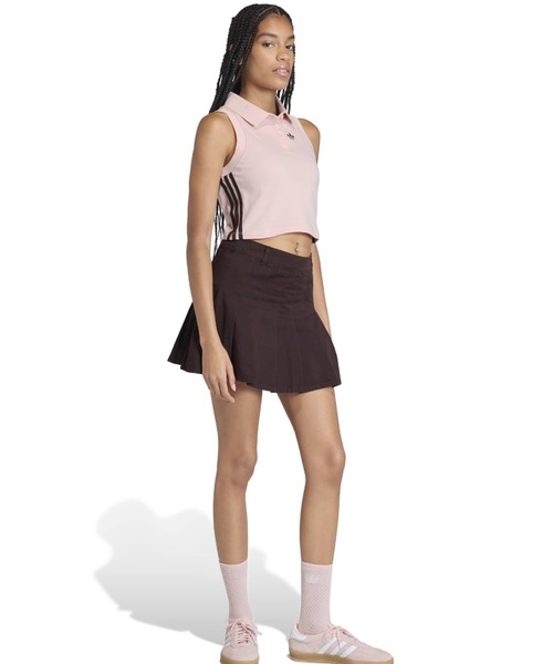 adidas グレー プリーツスカート adidas（アディダス） スカート adidas TWILL PLEATED SKIRT