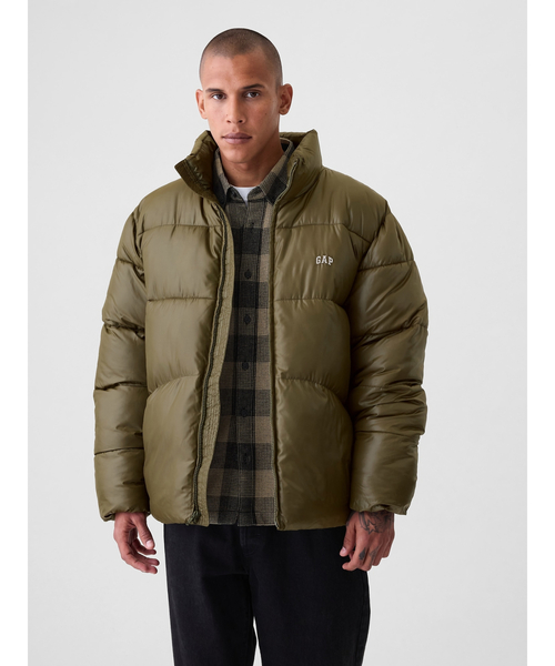 GAP（ギャップ） 中綿ブルゾン X-LARGE カーキ メンズ : ZOZOTOWN