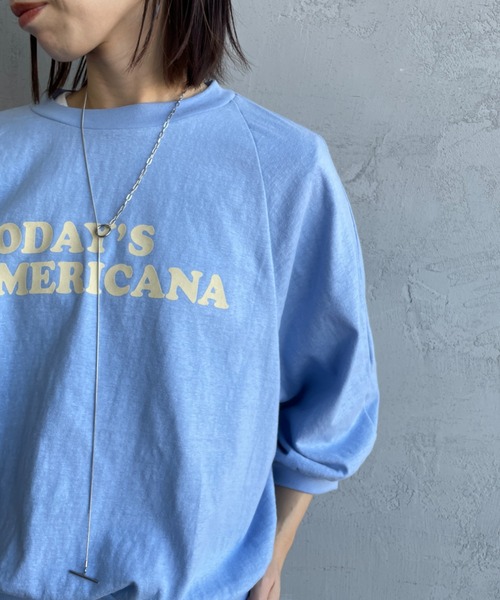 「AMERICANA」 7分袖カットソー ONE SIZE 杢グレー レディース_画像9