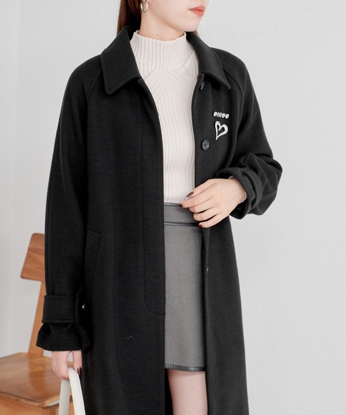 「Chico」 ステンカラーコート FREE ブラック レディース_画像2