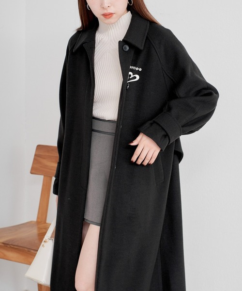 「Chico」 ステンカラーコート FREE ブラック レディース_画像3