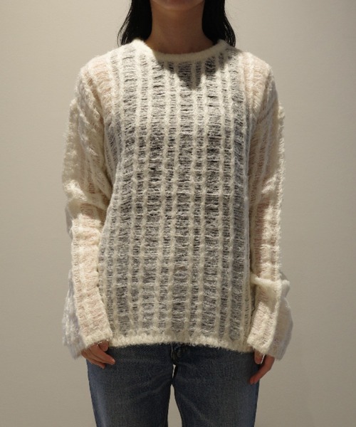 CLANE（クラネ） ニット セーター CLANE SHEER SHAGGY LOOSE KNIT TOPS